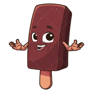 Ice pop with arms wide open. PNG - JPG and vector EPS (infinitely scalable).