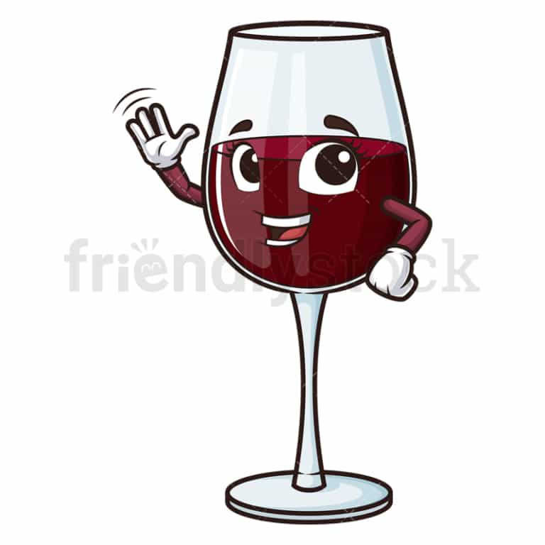 Happy Wine Glass Cartoon Clipart Vector FriendlyStock
