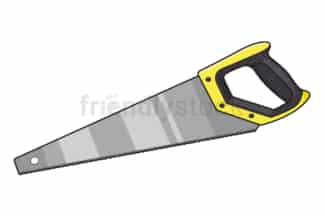 Realistic hand saw. PNG - JPG and vector EPS file formats (infinitely scalable). Image isolated on transparent background.