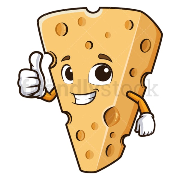 Yellow cheese thumbs up. PNG - JPG and vector EPS (infinitely scalable).