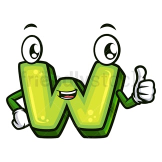 Lowercase letter w. PNG - JPG and vector EPS file formats (infinitely scalable). Image isolated on transparent background.