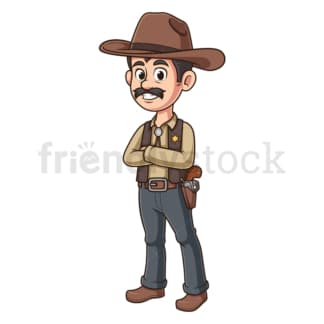 Confident sheriff. PNG - JPG and vector EPS (infinitely scalable).
