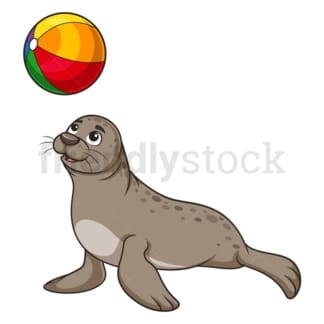 Playful sea lion. PNG - JPG and vector EPS (infinitely scalable).