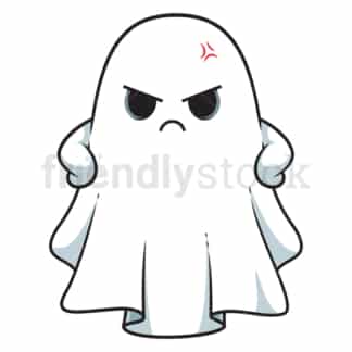 Angry sheet ghost. PNG - JPG and vector EPS (infinitely scalable).