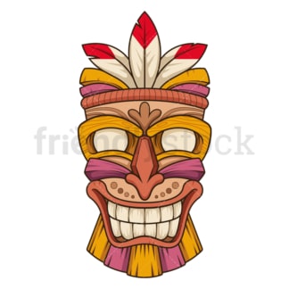 Tribal tiki mask. PNG - JPG and vector EPS (infinitely scalable).