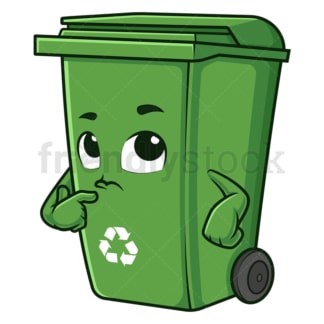 Trash bin thinking. PNG - JPG and vector EPS (infinitely scalable).