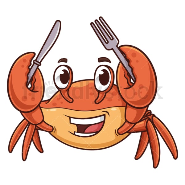 Hungry crab. PNG - JPG and vector EPS (infinitely scalable).