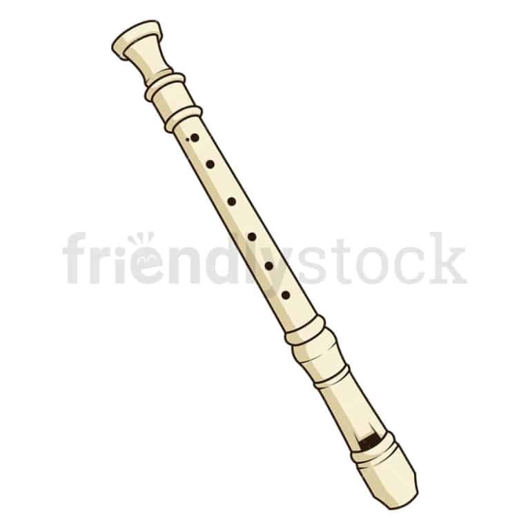 Recorder Musical Instrument Cartoon Vector Clipart FriendlyStock