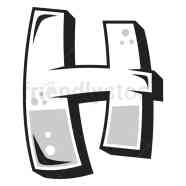 Graffiti Letter H Cartoon Vector Clipart FriendlyStock