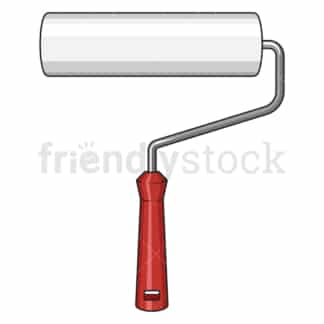 Realistic paint roller. PNG - JPG and vector EPS file formats (infinitely scalable). Image isolated on transparent background.