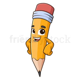 Cartoon pencil. PNG - JPG and vector EPS (infinitely scalable).
