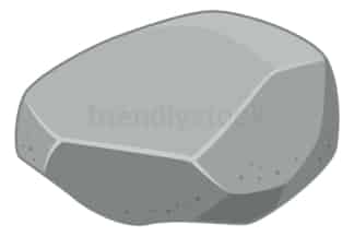 Cartoon gray rock. PNG - JPG and vector EPS file formats (infinitely scalable). Image isolated on transparent background.