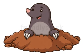 Mole in hole. PNG - JPG and vector EPS (infinitely scalable).