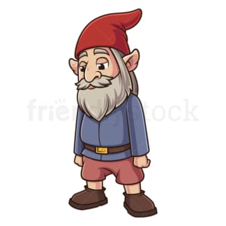 Sad gnome. PNG - JPG and vector EPS (infinitely scalable).