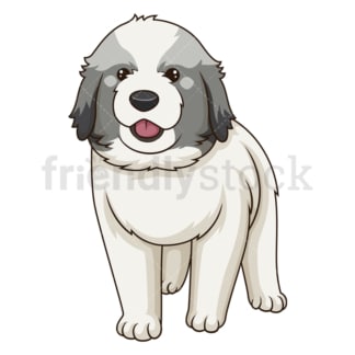 Cute great pyrenees puppy. PNG - JPG and vector EPS (infinitely scalable).