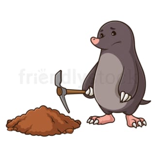 Disappointed mole. PNG - JPG and vector EPS (infinitely scalable).