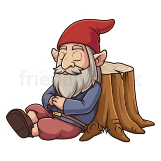Gnome sleeping. PNG - JPG and vector EPS (infinitely scalable).