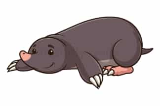 Cute mole resting. PNG - JPG and vector EPS (infinitely scalable).