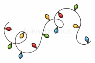 Cartoon christmas lights. PNG - JPG and vector EPS file formats (infinitely scalable). Image isolated on transparent background.