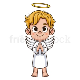 Cartoon christmas angel. PNG - JPG and vector EPS file formats (infinitely scalable). Image isolated on transparent background.