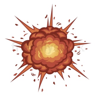 Cartoon explosion intense. PNG - JPG and vector EPS (infinitely scalable).