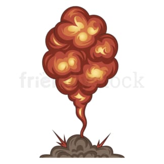 Explosion in the ground. PNG - JPG and vector EPS (infinitely scalable).