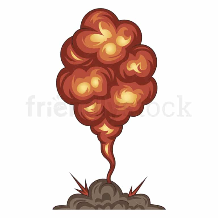 Explosion In The Ground Cartoon Clipart Vector EPS - FriendlyStock