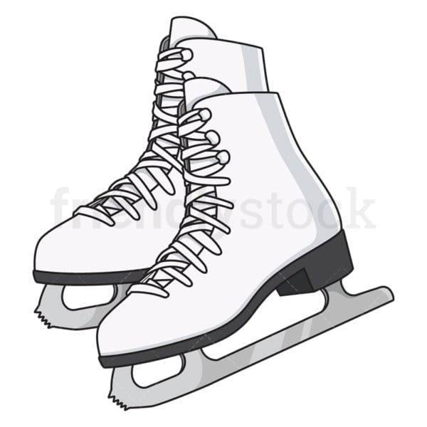 Cartoon Ice Skates Cartoon Vector Clipart - FriendlyStock