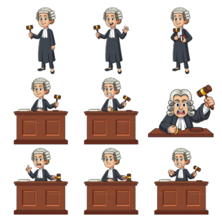 Female judges. PNG - JPG and infinitely scalable vector EPS - on white or transparent background.