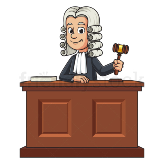Calm male judge. PNG - JPG and vector EPS (infinitely scalable).