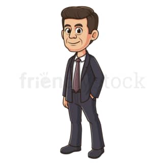 Cartoon john f kennedy. PNG - JPG and vector EPS file formats (infinitely scalable). Image isolated on transparent background.