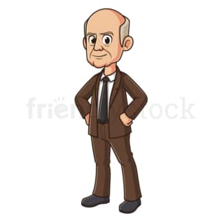 Cartoon dwight d eisenhower. PNG - JPG and vector EPS file formats (infinitely scalable). Image isolated on transparent background.