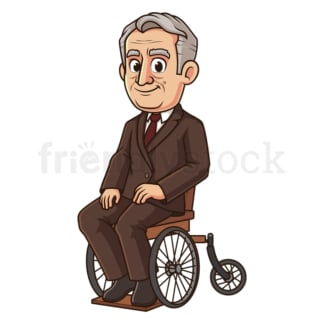 Cartoon franklin roosevelt. PNG - JPG and vector EPS file formats (infinitely scalable). Image isolated on transparent background.