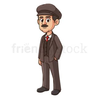 Cartoon vladimir lenin. PNG - JPG and vector EPS file formats (infinitely scalable). Image isolated on transparent background.