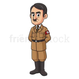 Cartoon adolf hitler. PNG - JPG and vector EPS file formats (infinitely scalable). Image isolated on transparent background.