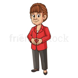 Cartoon angela merkel. PNG - JPG and vector EPS file formats (infinitely scalable). Image isolated on transparent background.