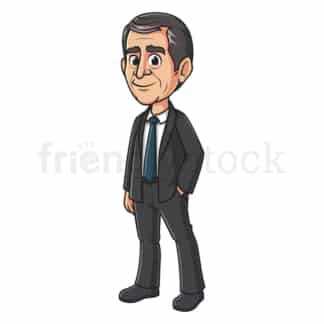 Cartoon george w bush. PNG - JPG and vector EPS file formats (infinitely scalable). Image isolated on transparent background.