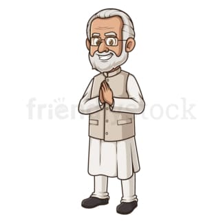 Cartoon narendra modi. PNG - JPG and vector EPS file formats (infinitely scalable). Image isolated on transparent background.
