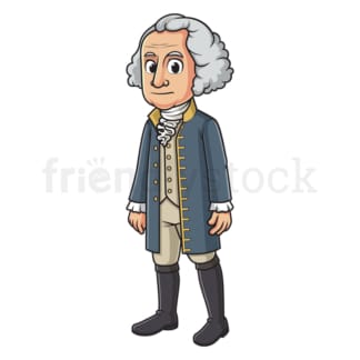 Cartoon george washington. PNG - JPG and vector EPS file formats (infinitely scalable). Image isolated on transparent background.