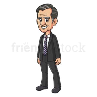 Cartoon george h w bush. PNG - JPG and vector EPS file formats (infinitely scalable). Image isolated on transparent background.
