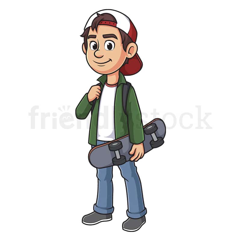 Man with skateboard. PNG - JPG and vector EPS (infinitely scalable).