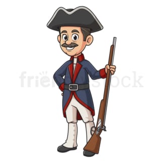 American minuteman. PNG - JPG and vector EPS file formats (infinitely scalable). Image isolated on transparent background.