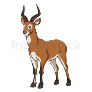 Cartoon kob safari animal. PNG - JPG and vector EPS file formats (infinitely scalable). Image isolated on transparent background.