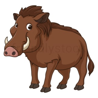 Cartoon warthog safari animal. PNG - JPG and vector EPS file formats (infinitely scalable). Image isolated on transparent background.