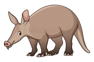 Cartoon aardvark safari animal. PNG - JPG and vector EPS file formats (infinitely scalable). Image isolated on transparent background.