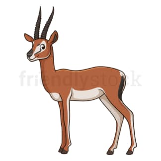 Cartoon gazelle safari animal. PNG - JPG and vector EPS file formats (infinitely scalable). Image isolated on transparent background.