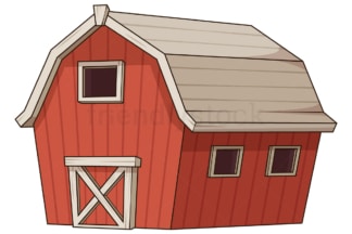 Cartoon simple barn. PNG - JPG and vector EPS file formats (infinitely scalable). Image isolated on transparent background.