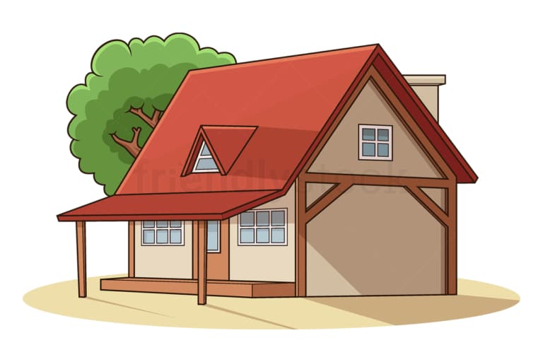 Cartoon Barn With Farm Animals Illustration Vector Clip Art - FriendlyStock