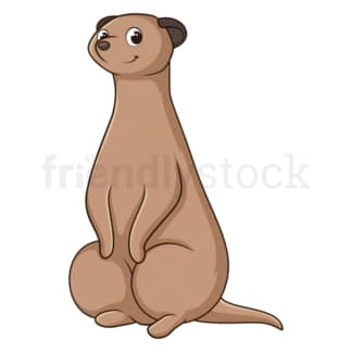 Cartoon suricate safari animal. PNG - JPG and vector EPS file formats (infinitely scalable). Image isolated on transparent background.