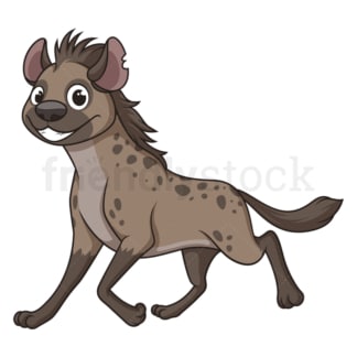 Cartoon hyena walking. PNG - JPG and vector EPS file formats (infinitely scalable). Image isolated on transparent background.